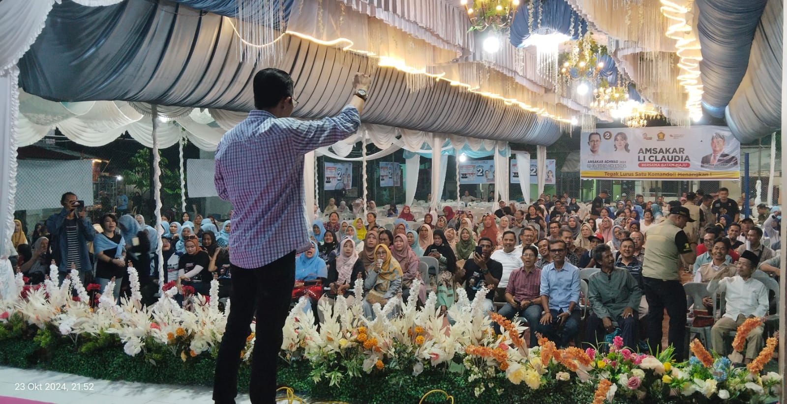 Pendukung Batu Aji Kompak Menangkan Amsakar-Li Claudia